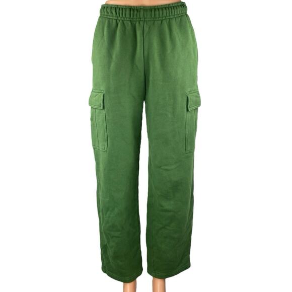 Aritzia TNA Sweatfleece Women's Green Mega Fit Pull On Wide Leg Sweat Pants 2XS - Picture 1 of 4